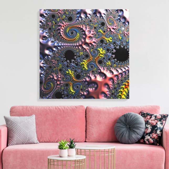 Infinite Spiral Realms Canvastryck (Insitu (Vardagsrum))