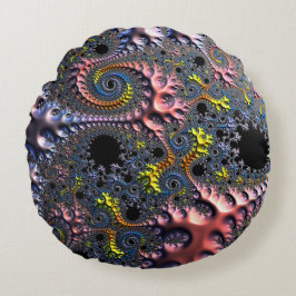 Infinite Spiral Realms Rund Kudde