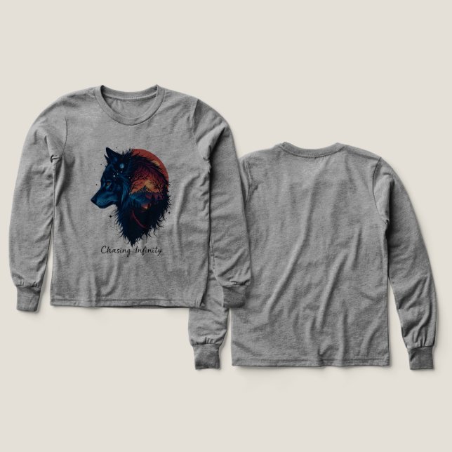 Infinitet för utcheckning t shirt (Design framsida och baksida)