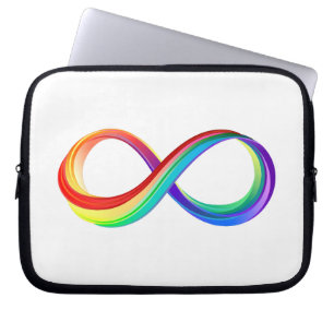 Infinitetssymbol för regnbåge i lager laptop fodral