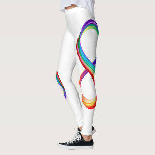 Infinitetssymbol för regnbåge i lager leggings