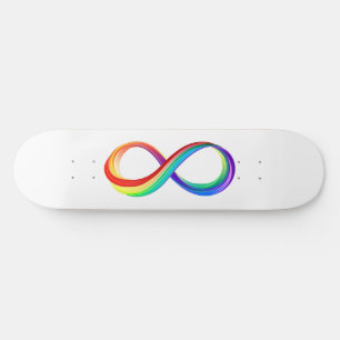 Infinitetssymbol för regnbåge i lager mini skateboard bräda 18,5 cm