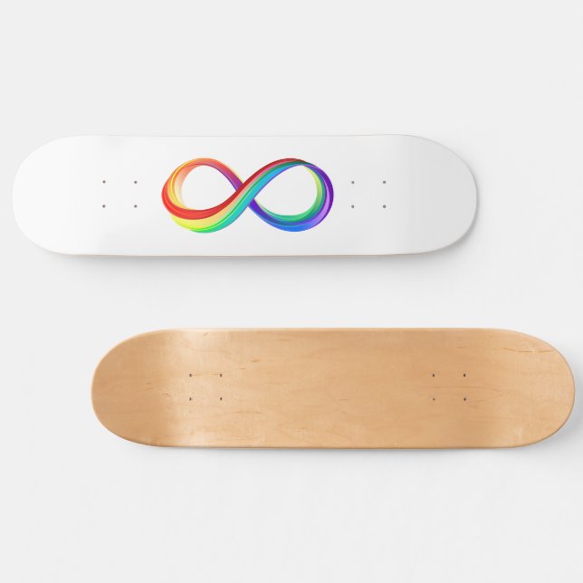 Infinitetssymbol för regnbåge i lager mini skateboard bräda 18,5 cm (Horz)