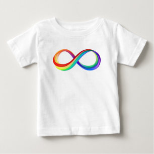 Infinitetssymbol för regnbåge i lager t shirt