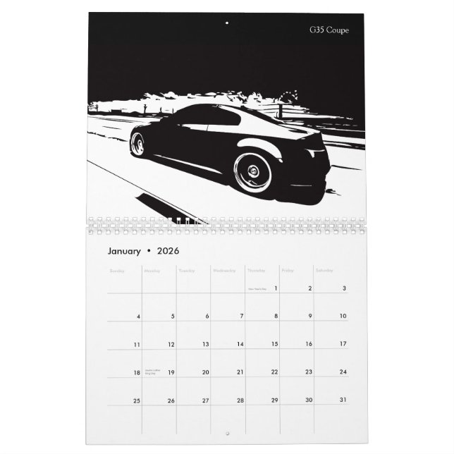 Infiniti & Nissan beställnings- bilkalender 2012 Kalender (Jan 2026)