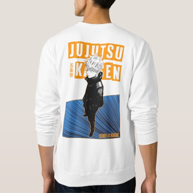 Infinity Eyes Sorcerer– Blue Gaze Anime  Lång Ärmad Tröja (Baksida)