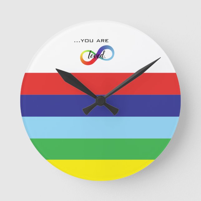 Infinity HBTQ+ Pride-handväska Rund Klocka (Framsida)