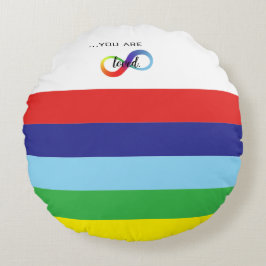 Infinity HBTQ+ Pride-handväskor Rund Kudde