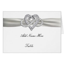 Infinity Heart Bröllop Bord Place Card OBS Kort