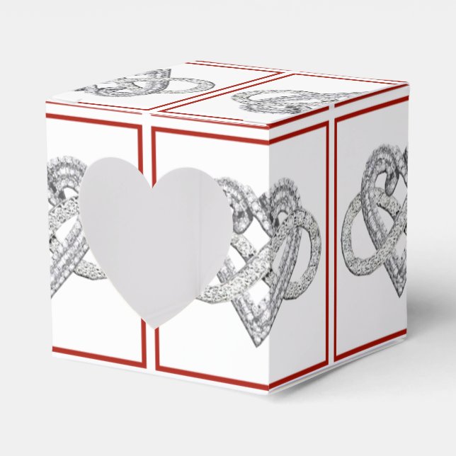 Infinity Heart Favor Box Presentaskar (Framsidan Sidan)