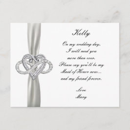 Infinity Heart Maid of honor Card Inbjudningar