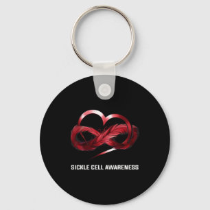 Infinity Heart Sickle Cell Awareness Nyckelring