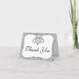 Infinity Heart-tackkort för silver Glitter Tack Kort