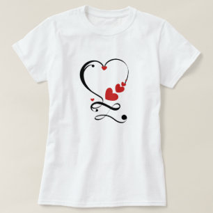 Infinity Kärlek Heart T Shirt