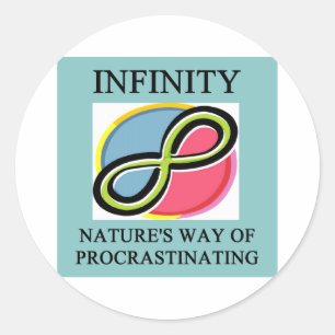 INFINITY matris-skämt Runt Klistermärke