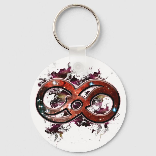 Infinity Nebula Keychain Nyckelring (Framsida)