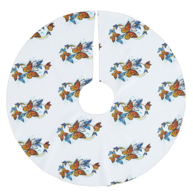 Infinity of Monarch Butterflies Julgransmatta Borstad Polyester (Framsidan)