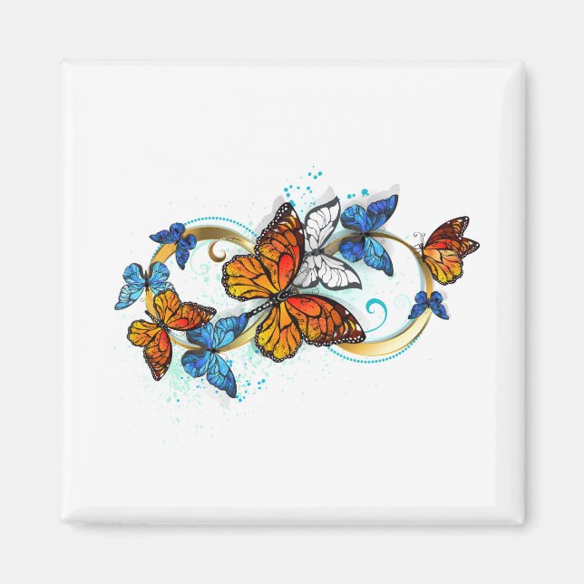 Infinity of Monarch Butterflies Magnet (Framsidan)