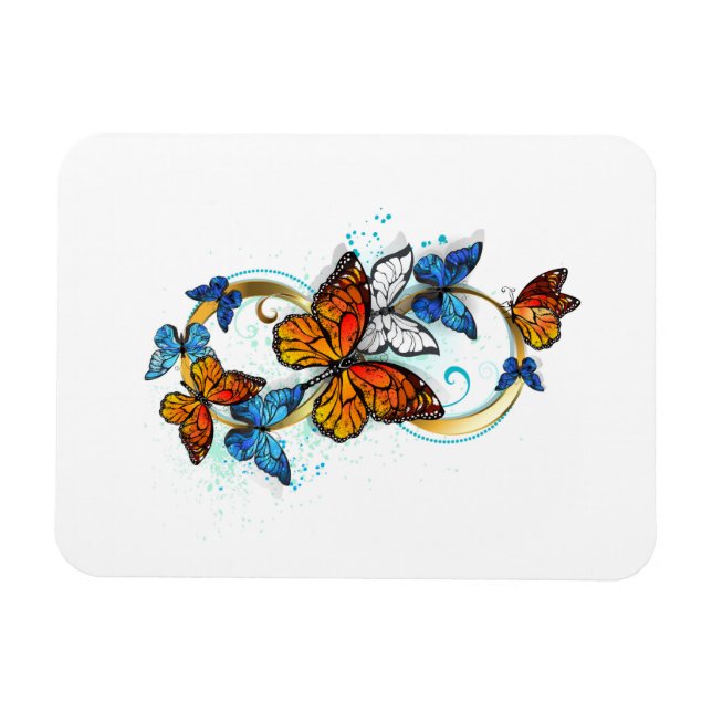 Infinity of Monarch Butterflies Magnet (Horisontell)