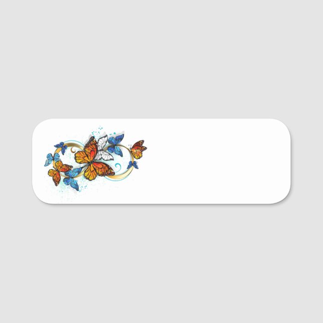 Infinity of Monarch Butterflies Namnbricka (Framsida)