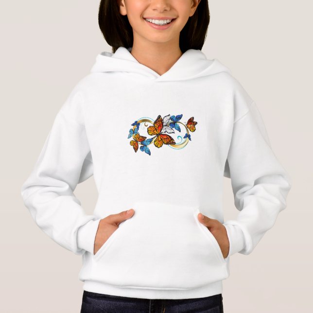 Infinity of Monarch Butterflies T Shirt (Framsida)