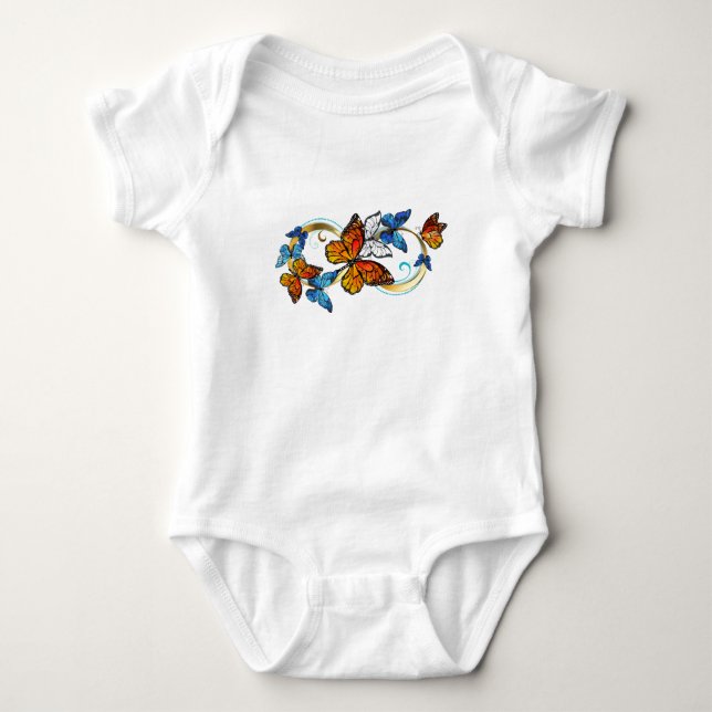 Infinity of Monarch Butterflies T Shirt (Framsida)