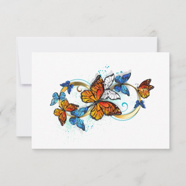 Infinity of Monarch Butterflies Tack Kort (Framsida)