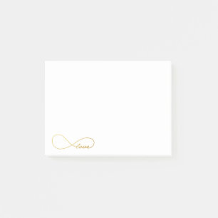 Infinity PostIT-anteckningar för guld Kärlek Post-it Block