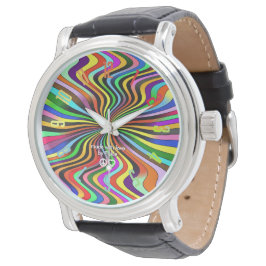 Infinity Rainbow Swirl Stainless Steel Watch Armbandsur