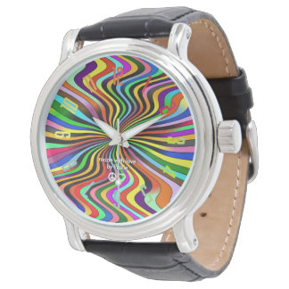 Infinity Rainbow Swirl Stainless Steel Watch Armbandsur