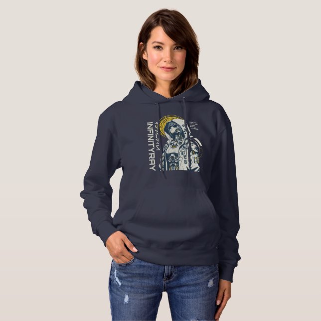 Infinity Ray – Cyberpunk Android Anime T Shirt (Hel framsida)