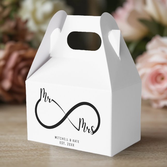 Infinity Symbol Bröllop Presentaskar (Mr & Mrs Infinity Symbol Wedding Favor Boxes
)