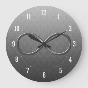 Infinity Symbol Damask - bakgrundsklocklås Stor Klocka