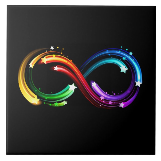 Infinity symbol of rainbow comets kakelplatta (Framsidan)