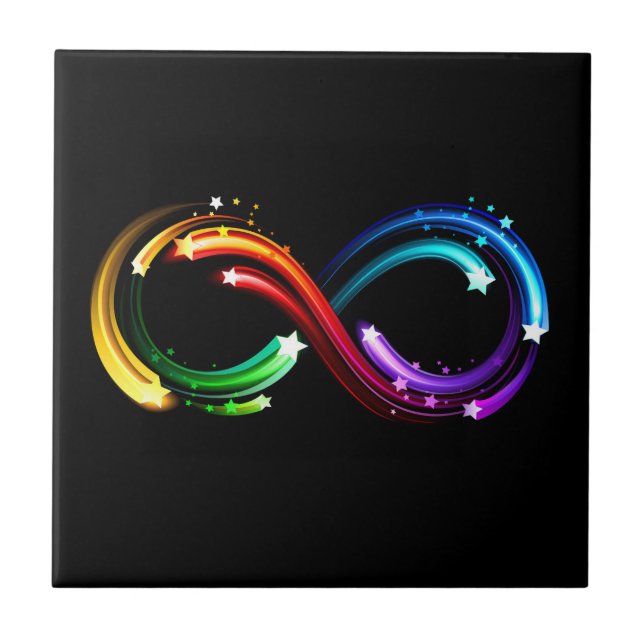 Infinity symbol of rainbow comets kakelplatta (Framsidan)