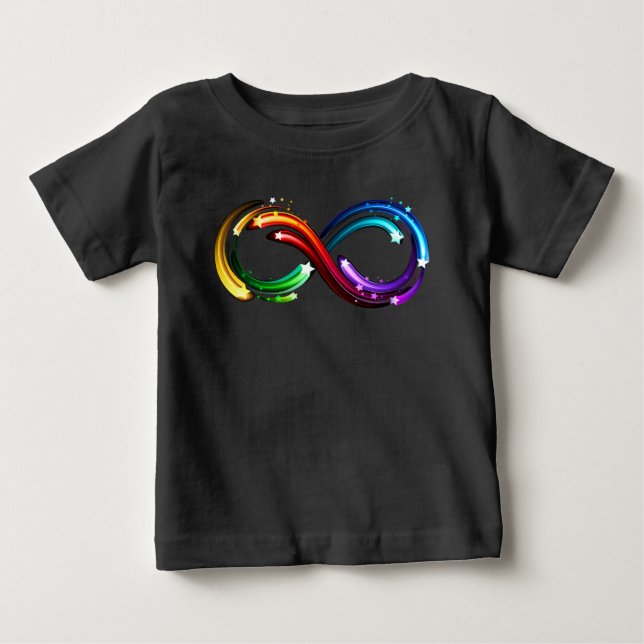 Infinity symbol of rainbow comets t shirt (Framsida)