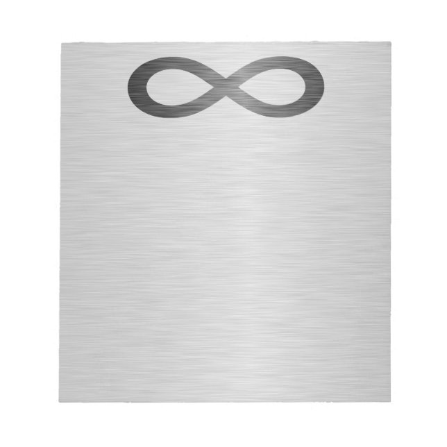 Infinity Symbol on Faux Metall Struktur av Saylor Anteckningsblock (Framsida)