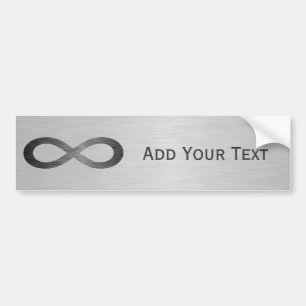 Infinity Symbol on Faux Metall Struktur av Saylor Bildekal