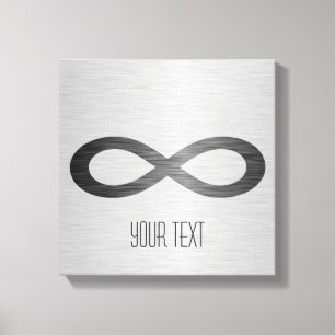 Infinity Symbol on Faux Metall Struktur av Saylor Canvastryck