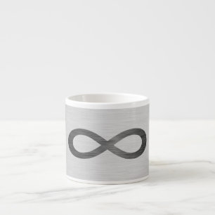 Infinity Symbol on Faux Metall Struktur av Saylor Espressomugg