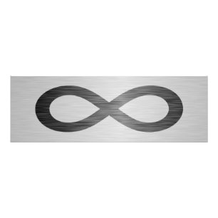 Infinity Symbol on Faux Metall Struktur av Saylor Fototryck