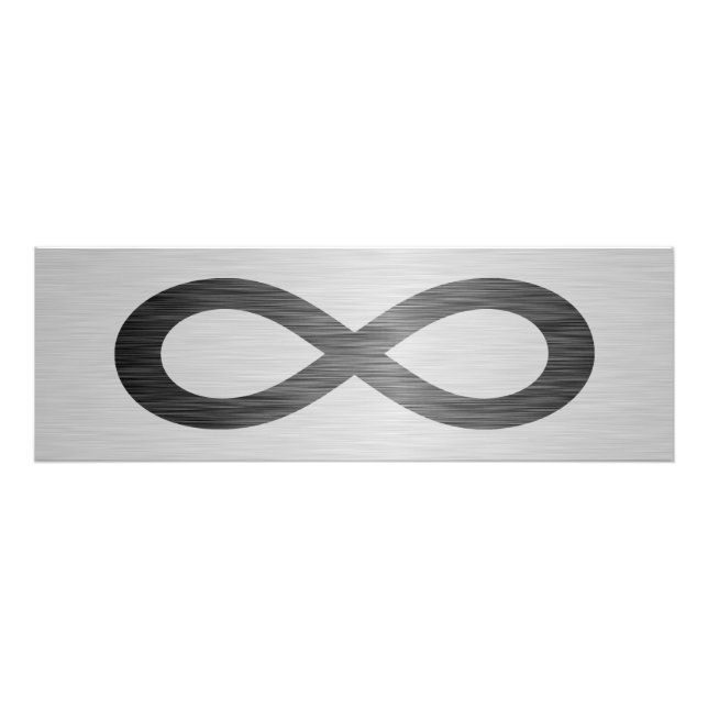 Infinity Symbol on Faux Metall Struktur av Saylor Fototryck (Framsidan)
