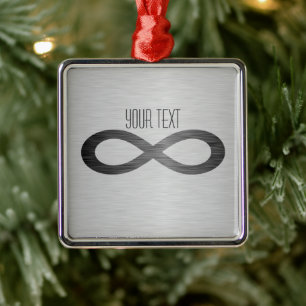 Infinity Symbol on Faux Metall Struktur av Saylor Julgransprydnad Metall