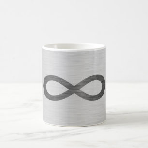 Infinity Symbol on Faux Metall Struktur av Saylor Kaffemugg