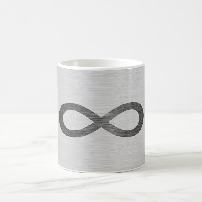 Infinity Symbol on Faux Metall Struktur av Saylor Kaffemugg (Center)