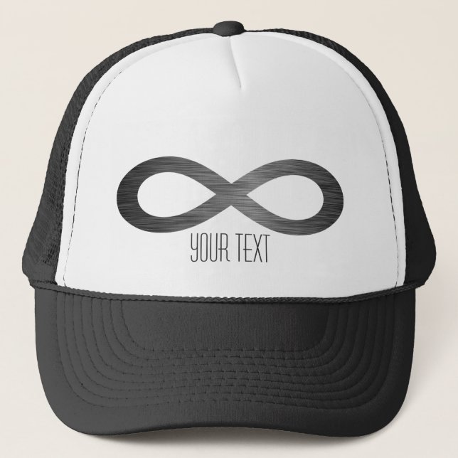 Infinity Symbol on Faux Metall Struktur av Saylor Keps (Framsida)