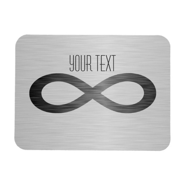 Infinity Symbol on Faux Metall Struktur av Saylor Magnet (Horisontell)