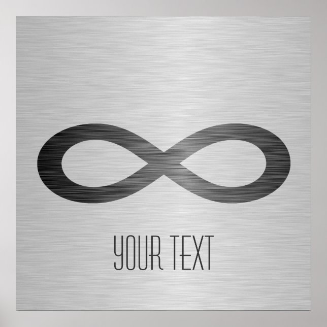 Infinity Symbol on Faux Metall Struktur av Saylor Poster (Framsidan)