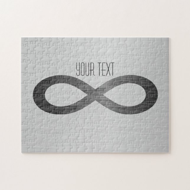 Infinity Symbol on Faux Metall Struktur av Saylor Pussel (Horisontell)