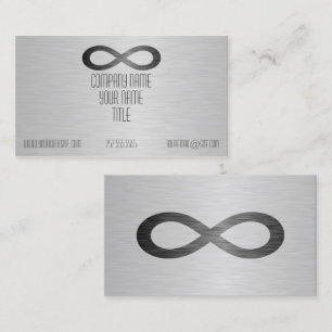 Infinity Symbol on Faux Metall Struktur av Saylor Visitkort